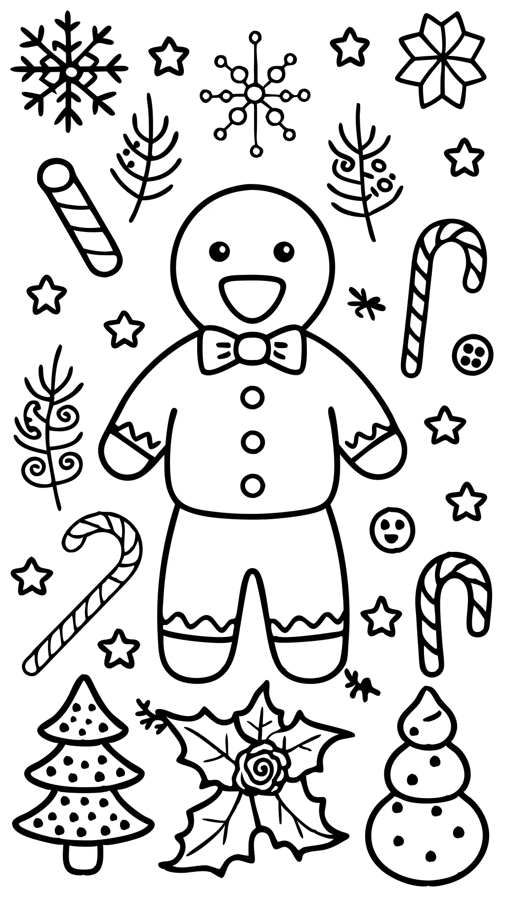 coloring page gingerbread